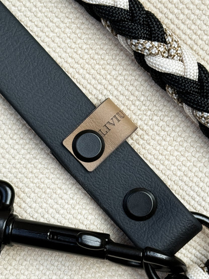 Leine Velaris in Schwarz/ Beige 
